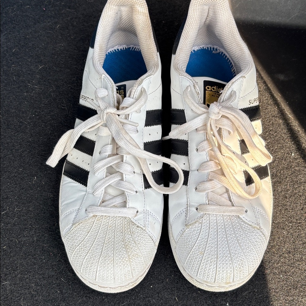 Adidas Superstar White and Black Sneakers